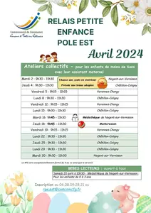 Ateliers Collectifs Relais Petite Enfance Avril 2024 - RPE PÔLE EST